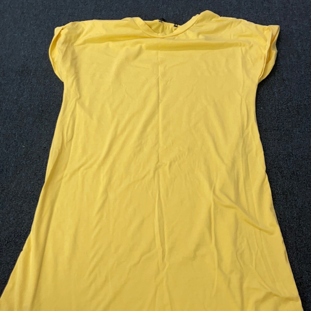 Yellow t-shirt dress